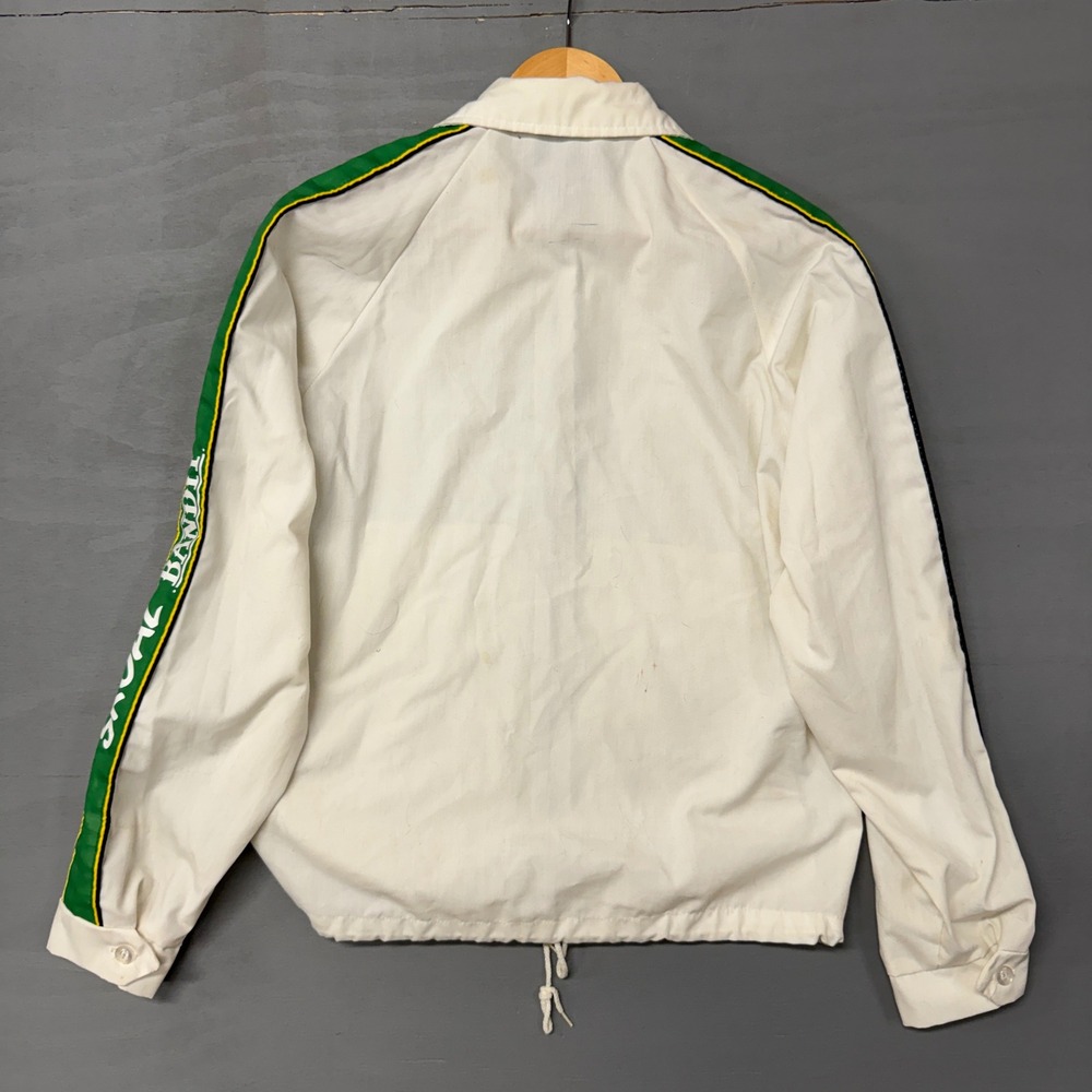 Vintage Upstream Skoal Bandit Racing Jacket White Green 80s USA Large - Picture 2 of 9